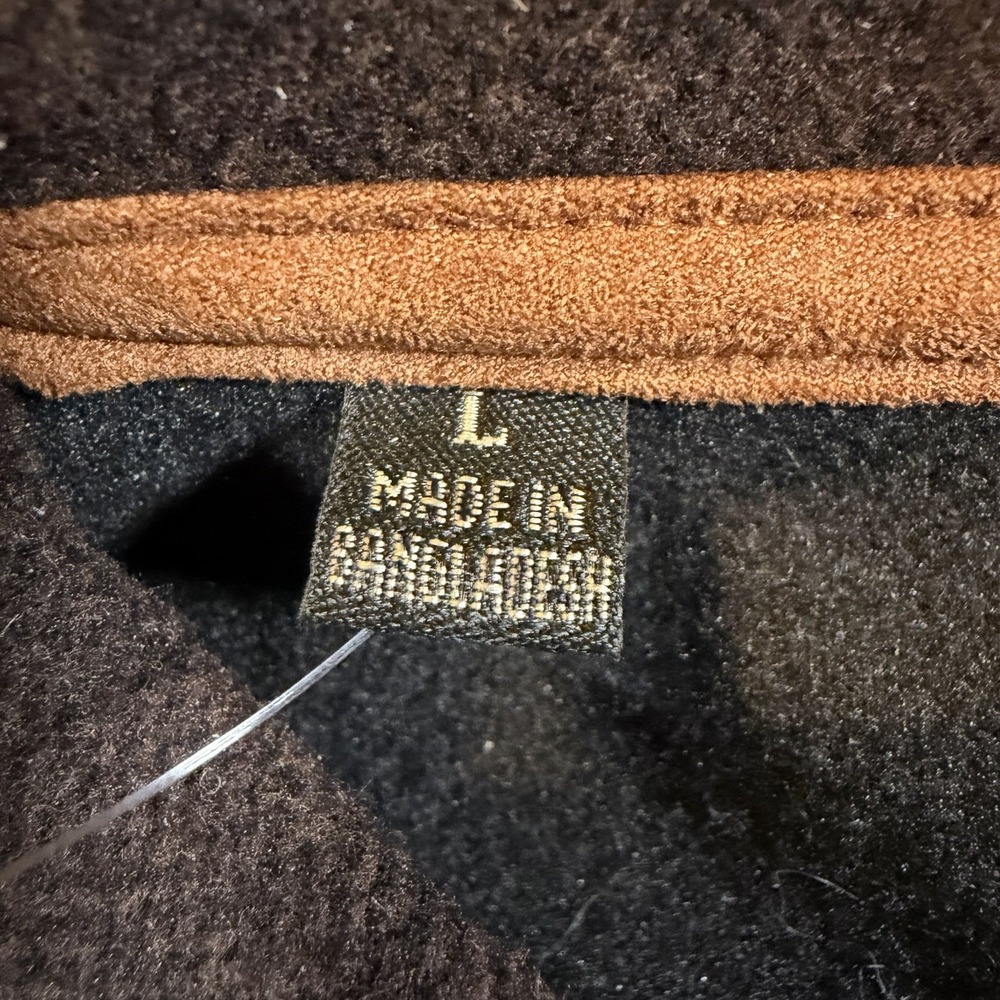 Jachs‎ New York Men's Crew Neck Long Sleeve Brown Fleece Thick Sweater Large NWT - Picture 5 of 10
